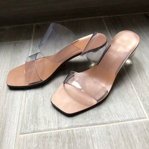 Cult Gaia Jila Clear Slides, Size 38